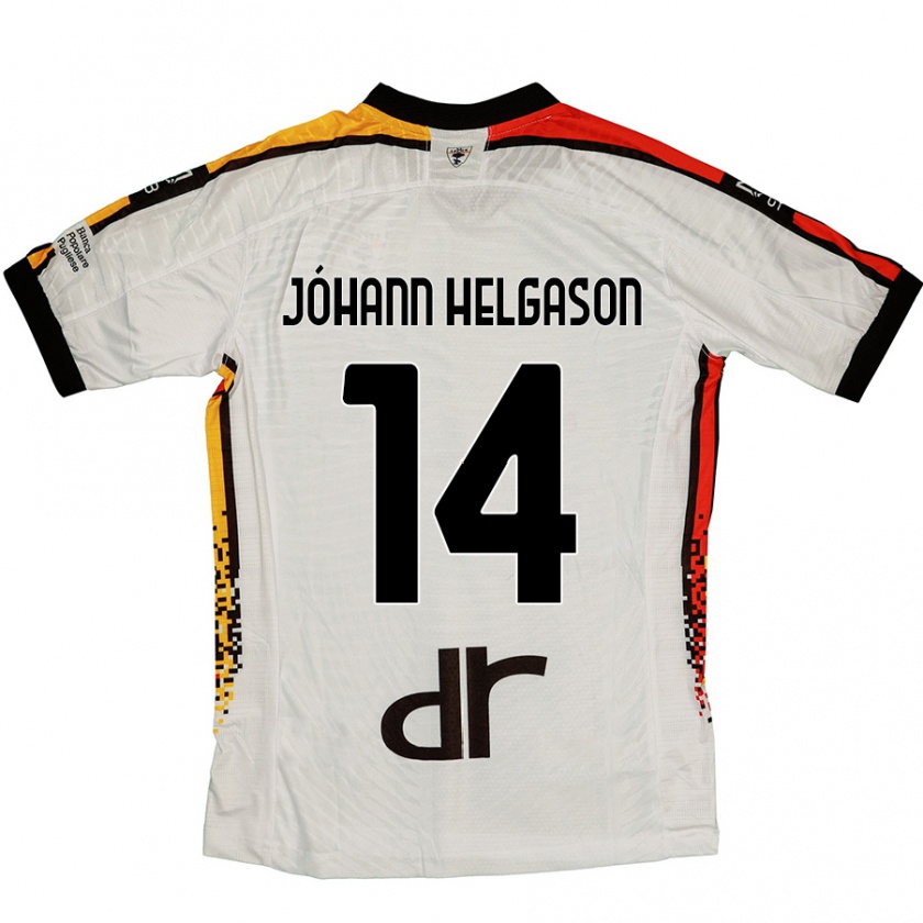 Kandiny Férfi Thórir Jóhann Helgason #14 Fehér Fekete Idegenbeli Jersey 2024/25 Mez Póló Ing