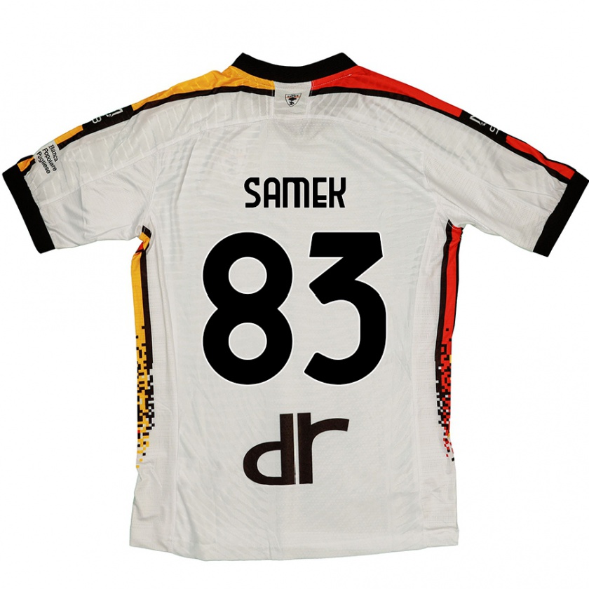 Kandiny Férfi Daniel Samek #83 Fehér Fekete Idegenbeli Jersey 2024/25 Mez Póló Ing