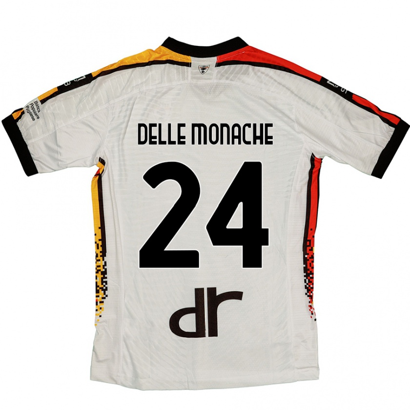 Kandiny Férfi Marco Delle Monache #24 Fehér Fekete Idegenbeli Jersey 2024/25 Mez Póló Ing