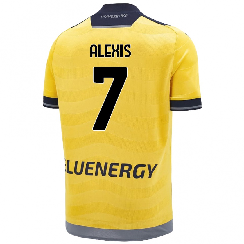 Kandiny Férfi Alexis Sánchez #7 Aranysárga Idegenbeli Jersey 2024/25 Mez Póló Ing