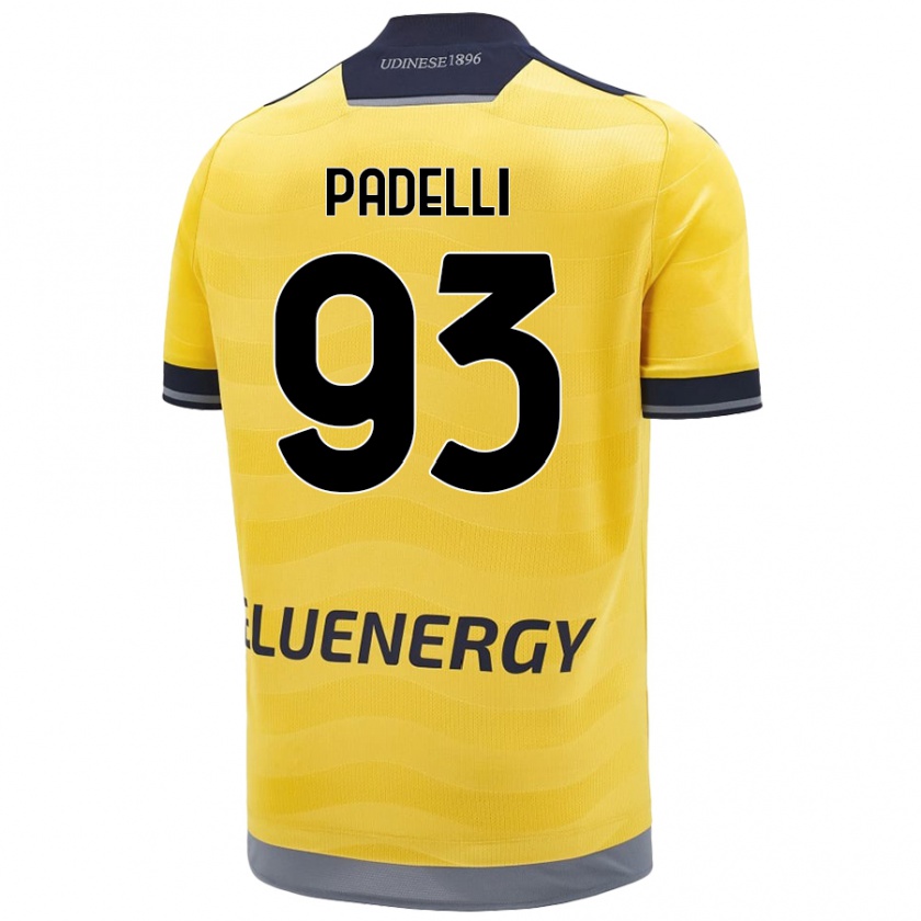 Kandiny Férfi Daniele Padelli #93 Aranysárga Idegenbeli Jersey 2024/25 Mez Póló Ing