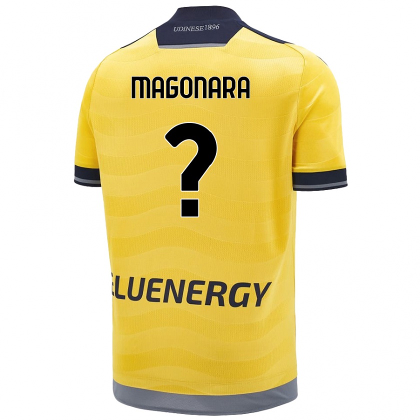 Kandiny Férfi Matteo Magonara #0 Aranysárga Idegenbeli Jersey 2024/25 Mez Póló Ing