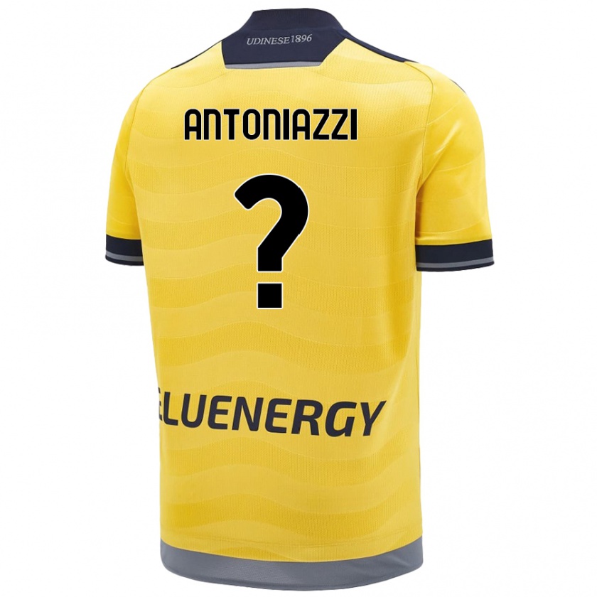 Kandiny Férfi Samuele Antoniazzi #0 Aranysárga Idegenbeli Jersey 2024/25 Mez Póló Ing