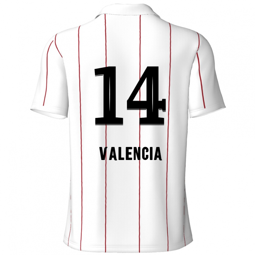 Kandiny Férfi Anthony Valencia #14 Fehér Fekete Idegenbeli Jersey 2024/25 Mez Póló Ing