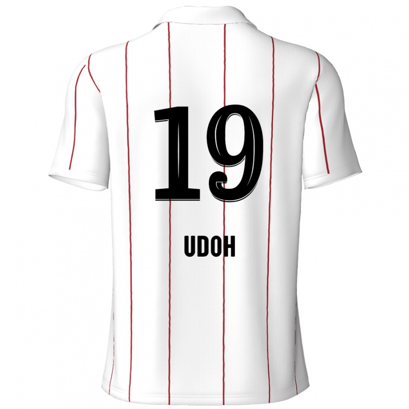 Kandiny Férfi Victor Udoh #19 Fehér Fekete Idegenbeli Jersey 2024/25 Mez Póló Ing