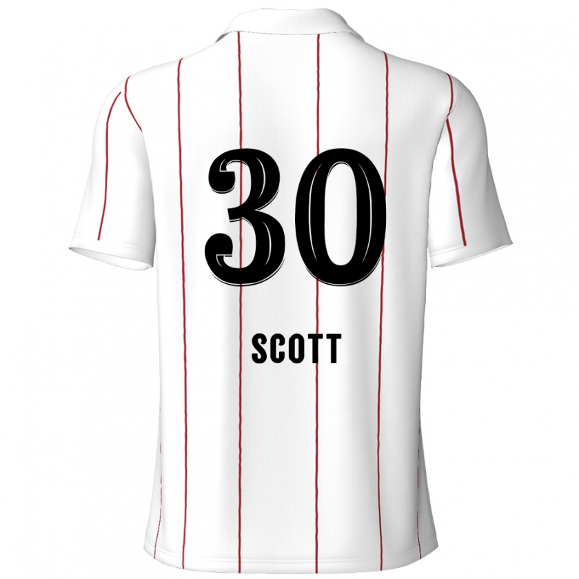 Kandiny Férfi Christopher Scott #30 Fehér Fekete Idegenbeli Jersey 2024/25 Mez Póló Ing