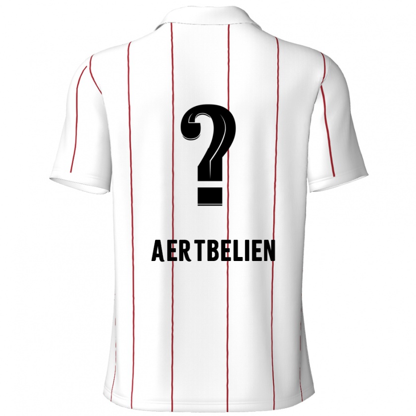 Kandiny Férfi Lukas Aertbeliën #0 Fehér Fekete Idegenbeli Jersey 2024/25 Mez Póló Ing