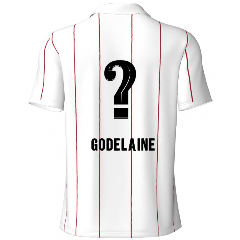 Kandiny Férfi Jeff Godelaine #0 Fehér Fekete Idegenbeli Jersey 2024/25 Mez Póló Ing