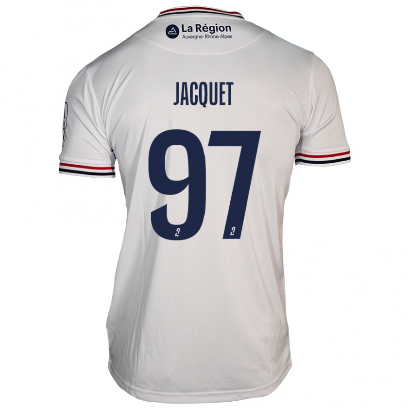 Kandiny Férfi Jérémy Jacquet #97 Fehér Idegenbeli Jersey 2024/25 Mez Póló Ing