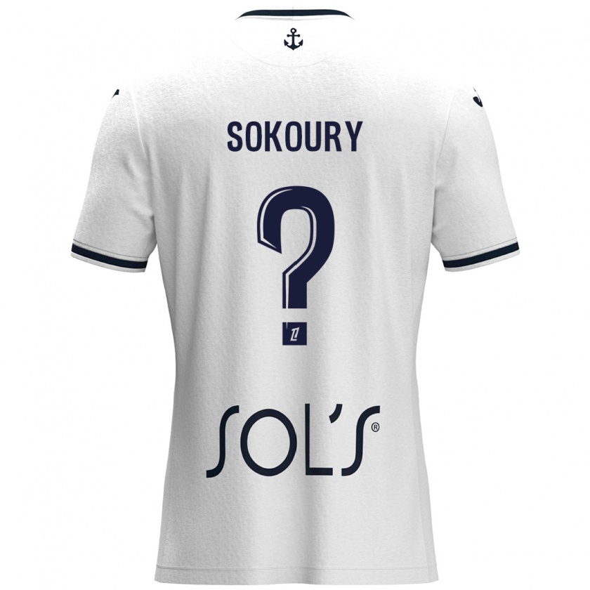 Kandiny Férfi Junior Sokoury #0 Fehér Sötétkék Idegenbeli Jersey 2024/25 Mez Póló Ing