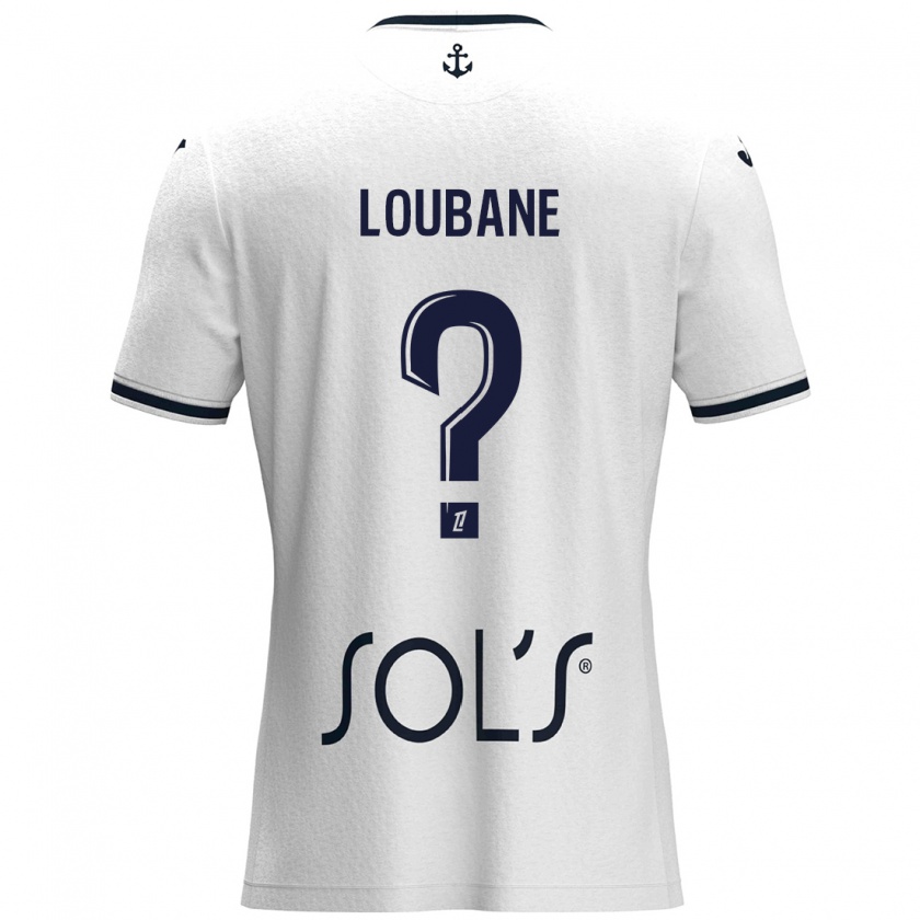 Kandiny Férfi Yassine Loubane #0 Fehér Sötétkék Idegenbeli Jersey 2024/25 Mez Póló Ing