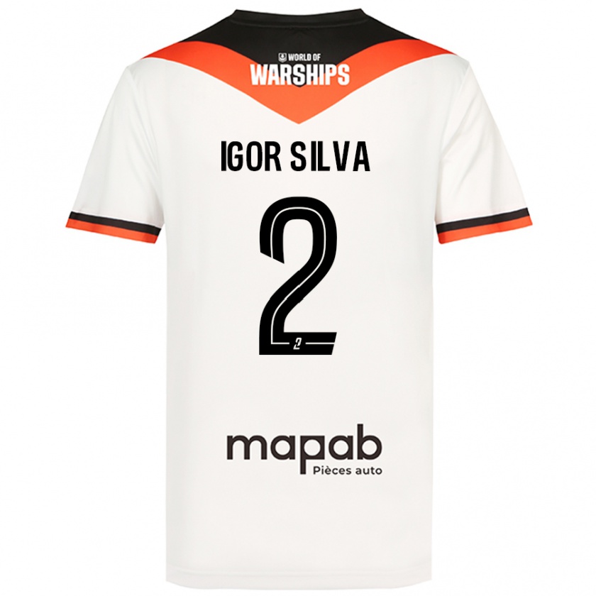 Kandiny Férfi Igor Silva #2 Fehér Idegenbeli Jersey 2024/25 Mez Póló Ing