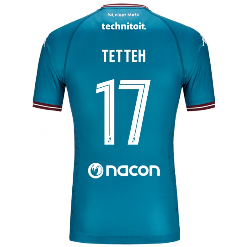 Kandiny Férfi Benjamin Tetteh #17 Bleu Benzin Idegenbeli Jersey 2024/25 Mez Póló Ing