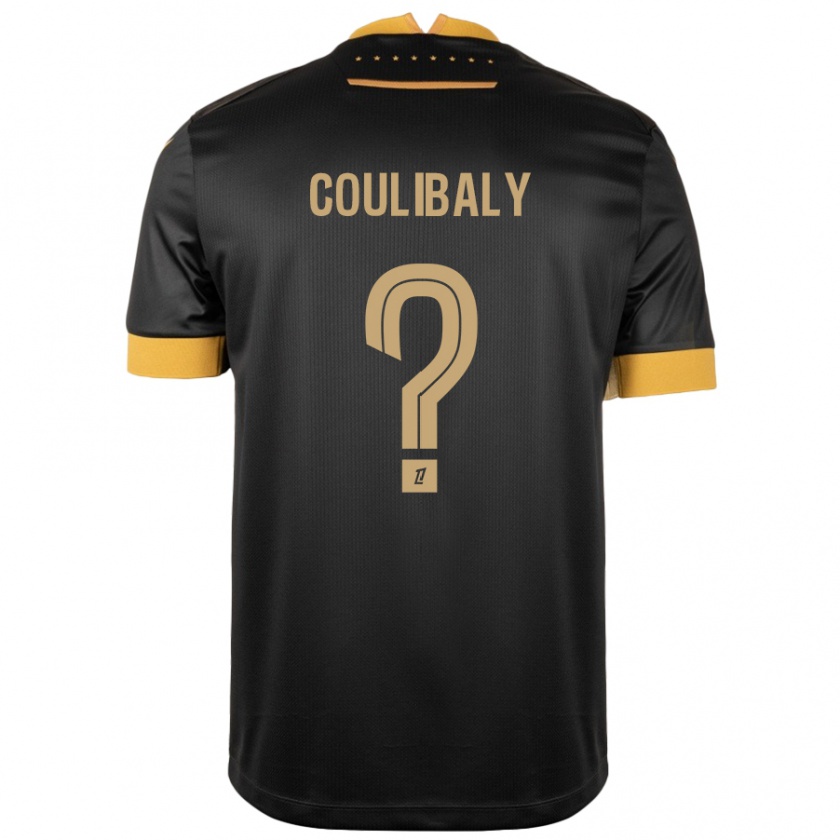 Kandiny Férfi Dylan Coulibaly #0 Fekete Barna Idegenbeli Jersey 2024/25 Mez Póló Ing