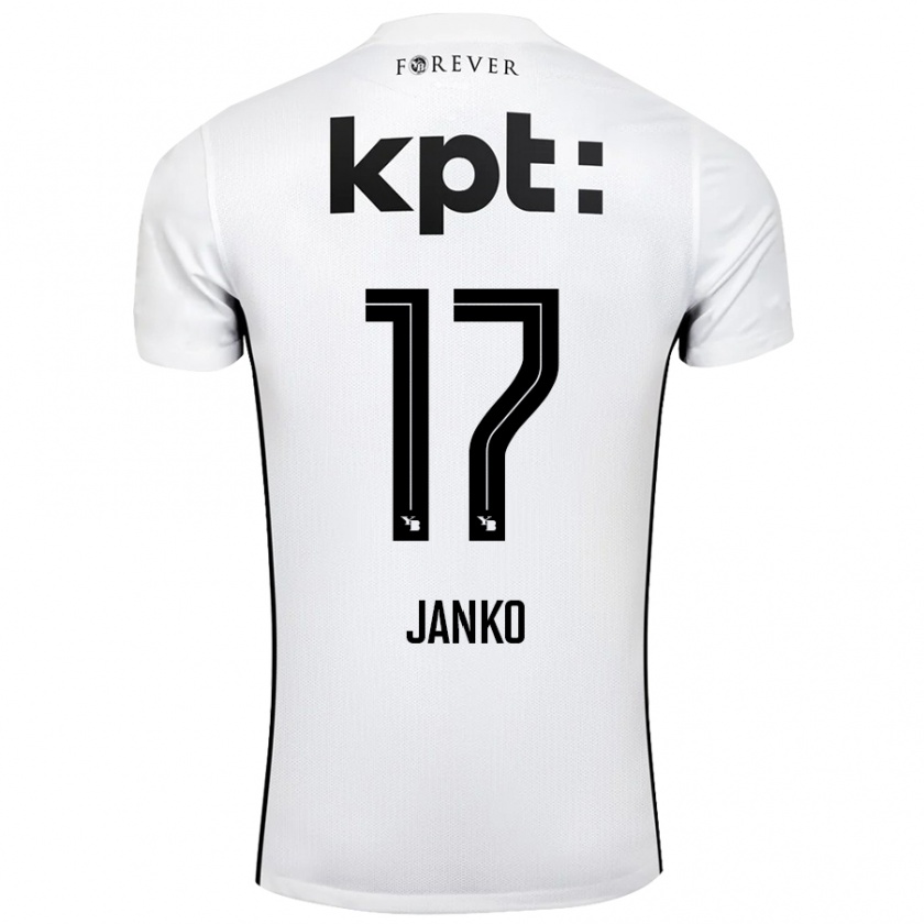 Kandiny Férfi Saidy Janko #17 Fehér Fekete Idegenbeli Jersey 2024/25 Mez Póló Ing