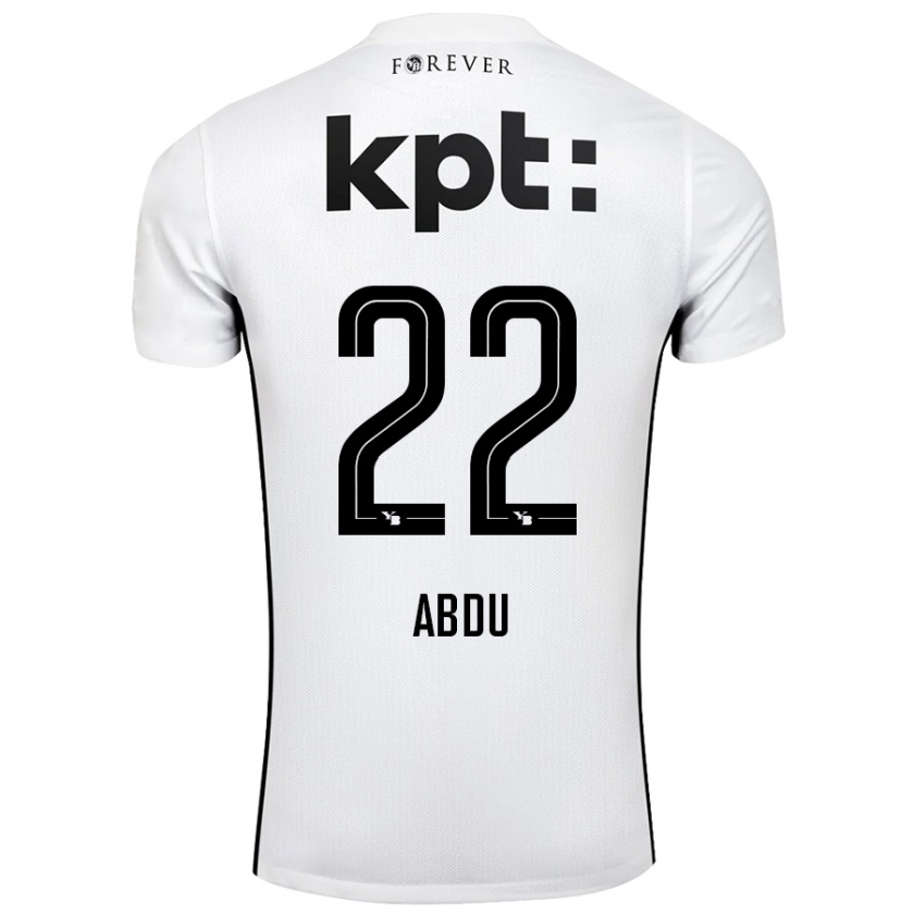 Kandiny Férfi Abdu Conté #22 Fehér Fekete Idegenbeli Jersey 2024/25 Mez Póló Ing