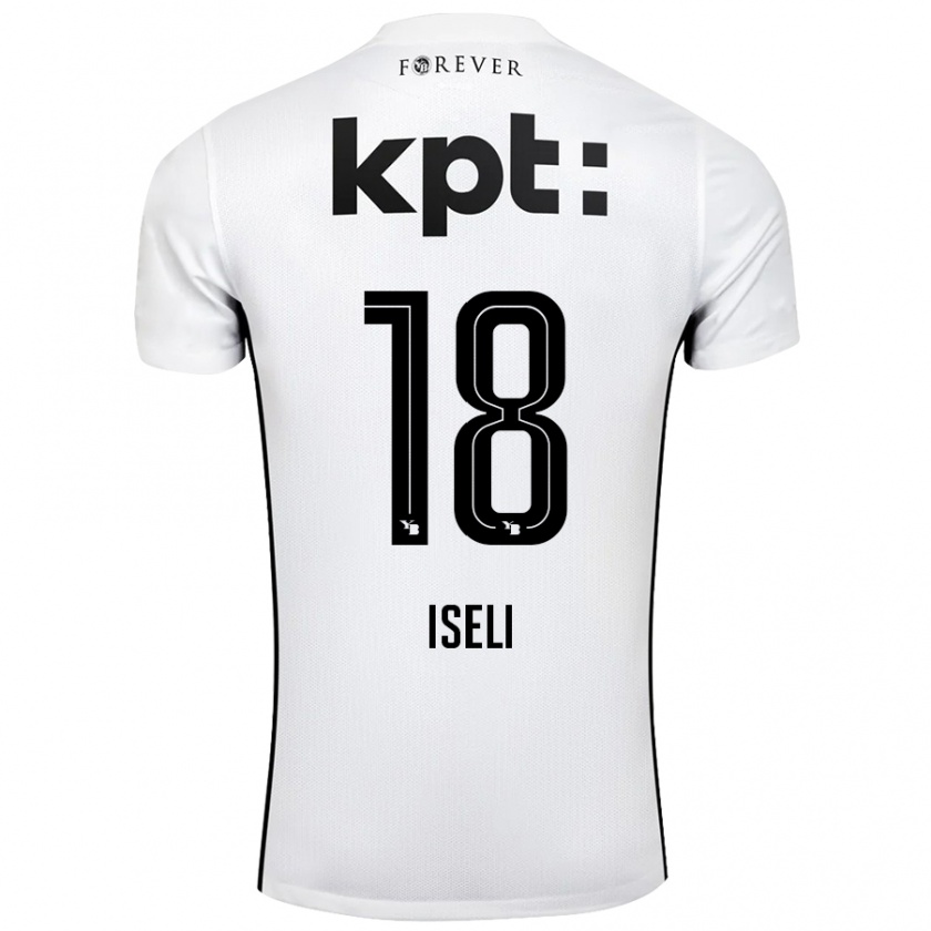 Kandiny Férfi Marco Iseli #18 Fehér Fekete Idegenbeli Jersey 2024/25 Mez Póló Ing