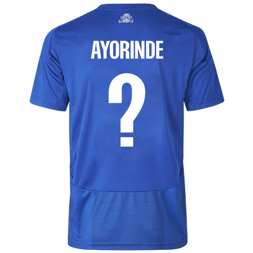 Kandiny Férfi Noah Ayorinde #0 Fehér Kék Idegenbeli Jersey 2024/25 Mez Póló Ing