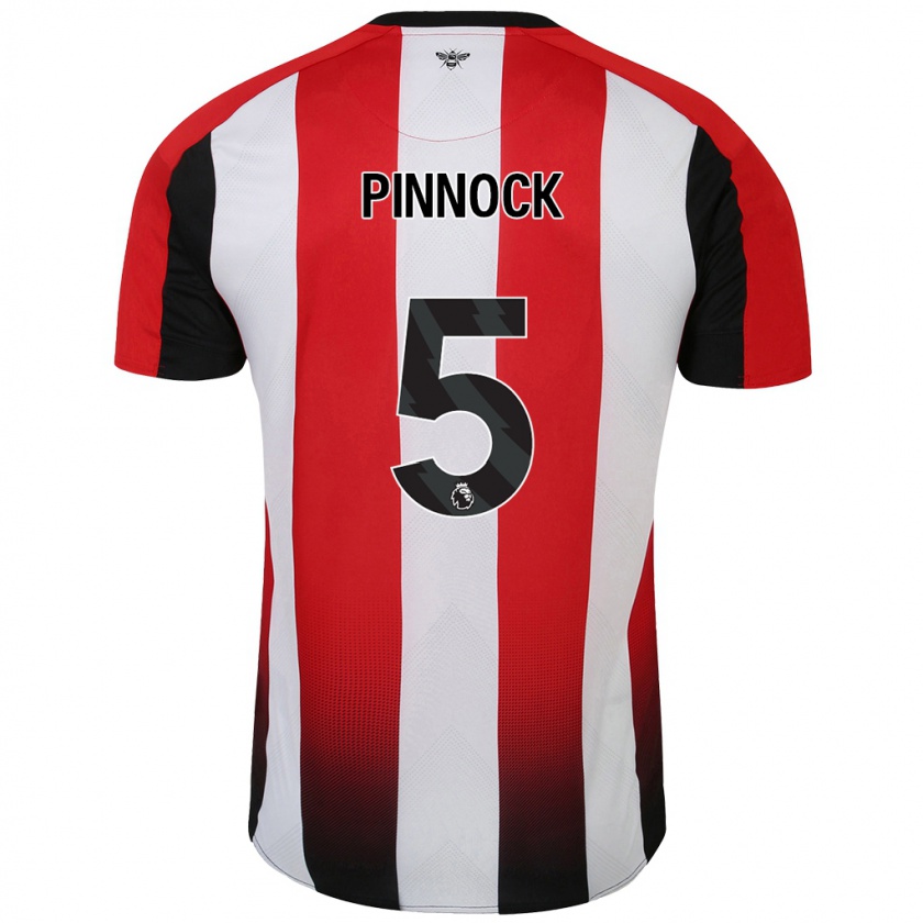 Kandiny Női Ethan Pinnock #5 Piros Fehér Hazai Jersey 2024/25 Mez Póló Ing