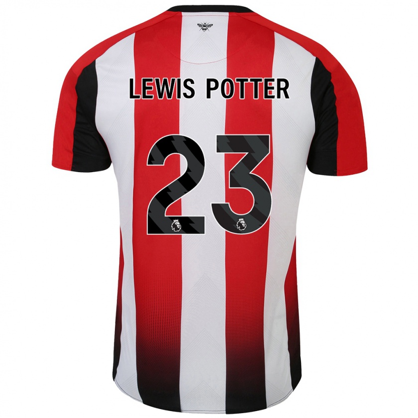 Kandiny Női Keane Lewis-Potter #23 Piros Fehér Hazai Jersey 2024/25 Mez Póló Ing