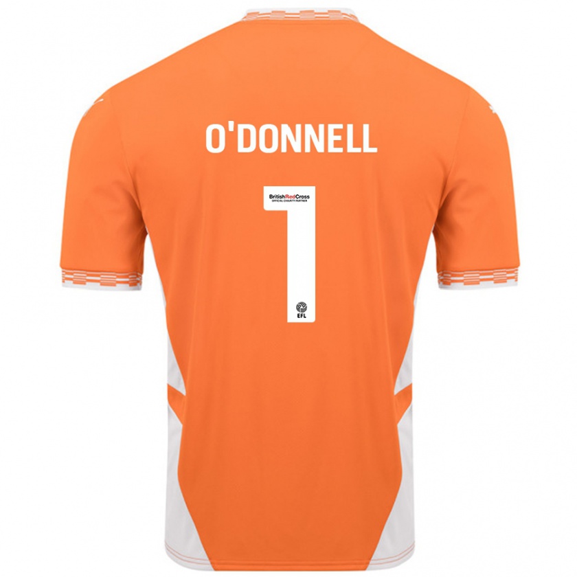 Kandiny Női Richard O'donnell #1 Narancssárga Fehér Hazai Jersey 2024/25 Mez Póló Ing