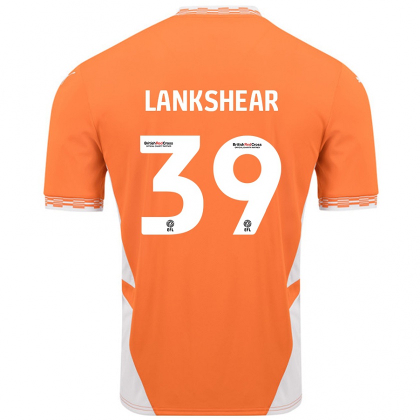 Kandiny Női Alex Lankshear #39 Narancssárga Fehér Hazai Jersey 2024/25 Mez Póló Ing