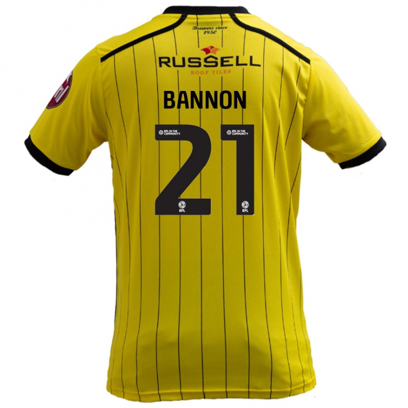 Kandiny Női Alex Bannon #21 Sárga Hazai Jersey 2024/25 Mez Póló Ing