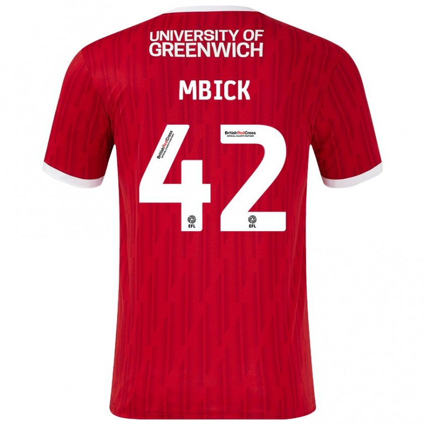 Kandiny Női Micah Mbick #42 Piros Fehér Hazai Jersey 2024/25 Mez Póló Ing