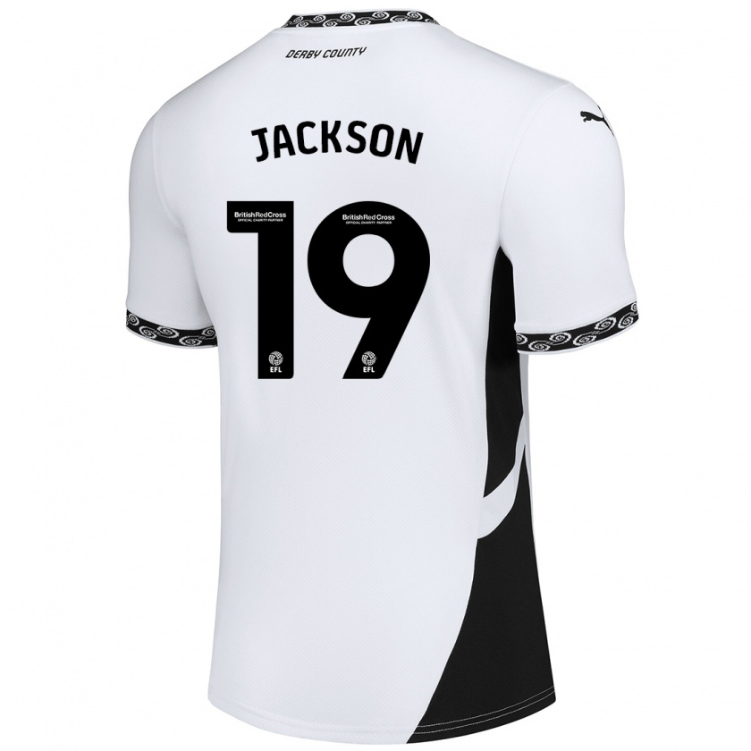 Kandiny Női Kayden Jackson #19 Fehér Fekete Hazai Jersey 2024/25 Mez Póló Ing