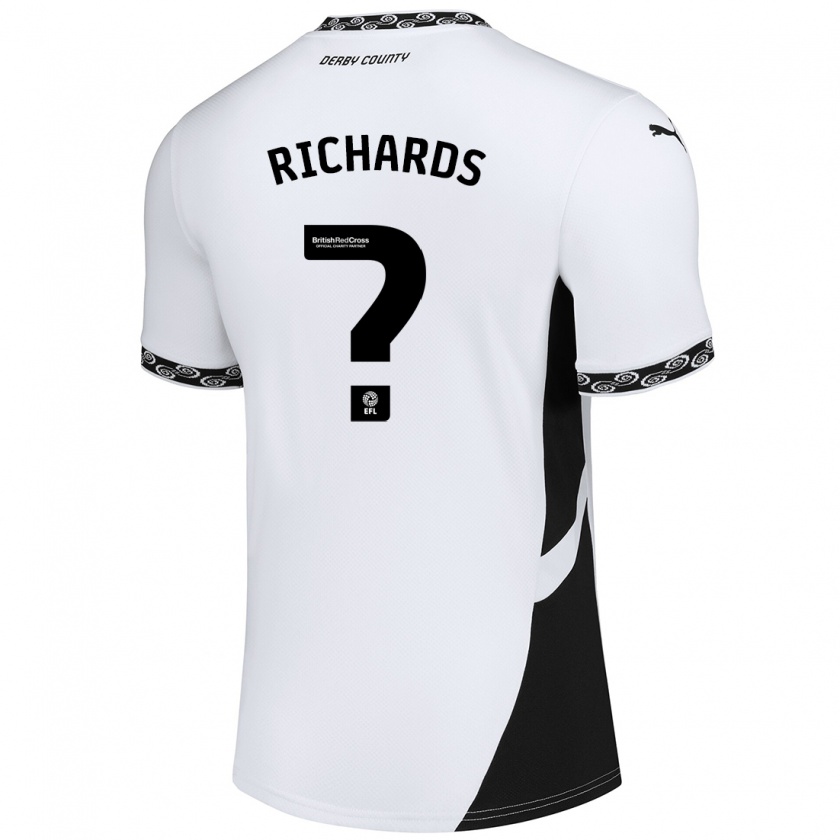 Kandiny Női Jerome Richards #0 Fehér Fekete Hazai Jersey 2024/25 Mez Póló Ing