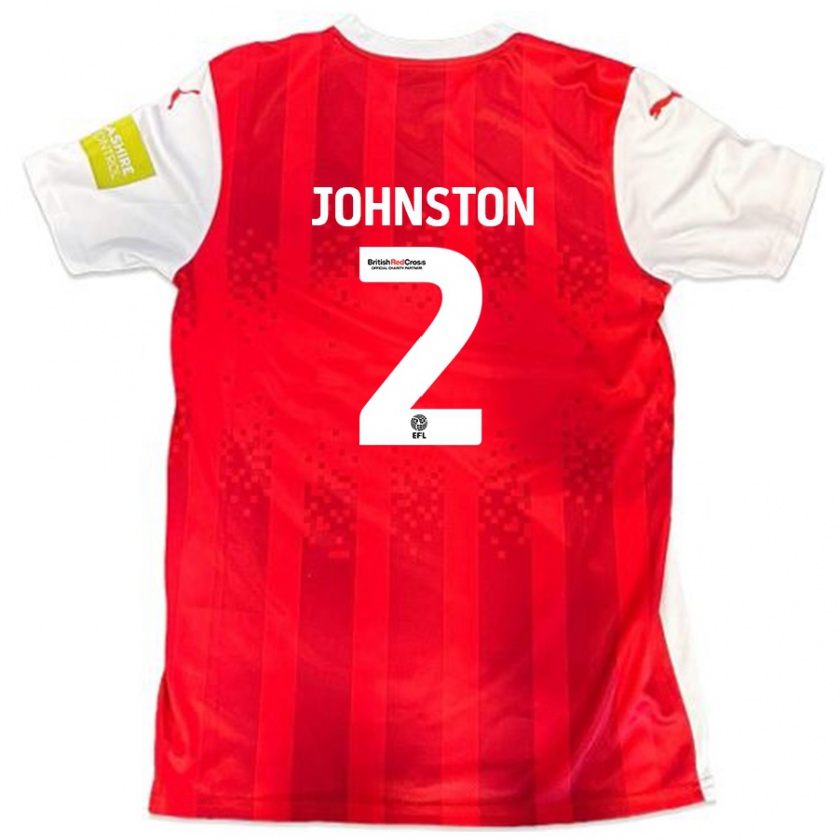 Kandiny Női Carl Johnston #2 Piros Fehér Hazai Jersey 2024/25 Mez Póló Ing