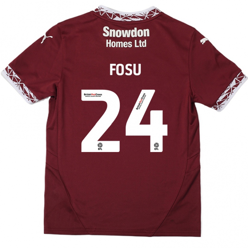 Kandiny Női Tariqe Fosu #24 Burgundia Hazai Jersey 2024/25 Mez Póló Ing