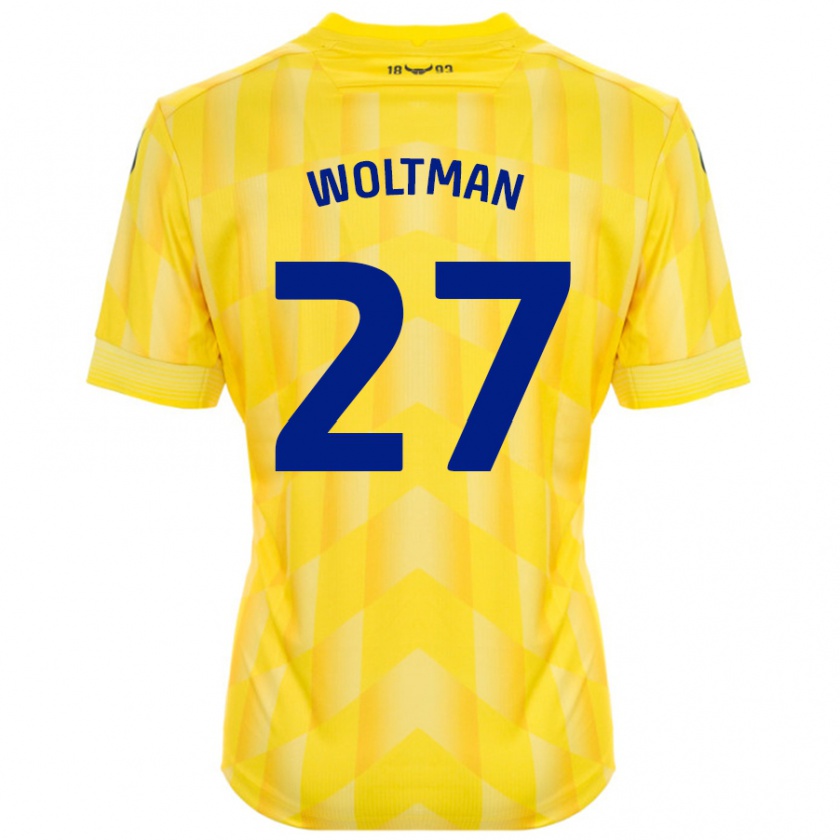 Kandiny Női Max Woltman #27 Sárga Hazai Jersey 2024/25 Mez Póló Ing