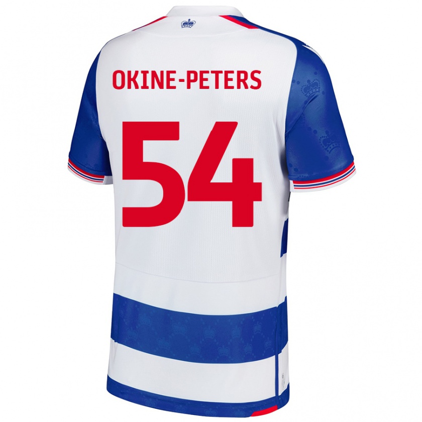 Kandiny Női Jeremiah Okine-Peters #54 Kék Fehér Hazai Jersey 2024/25 Mez Póló Ing