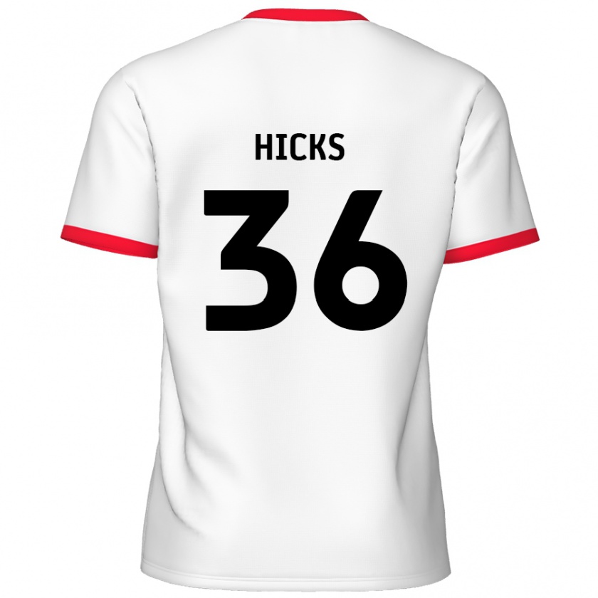 Kandiny Női David Hicks #36 Fehér Piros Hazai Jersey 2024/25 Mez Póló Ing