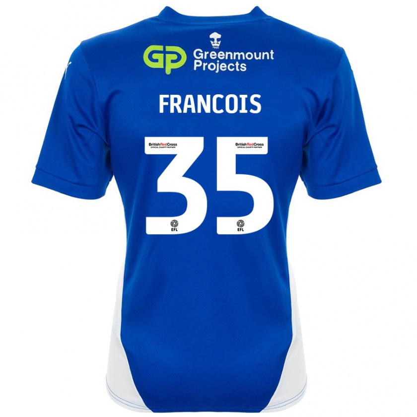 Kandiny Női Tyrese Francois #35 Kék Fehér Hazai Jersey 2024/25 Mez Póló Ing