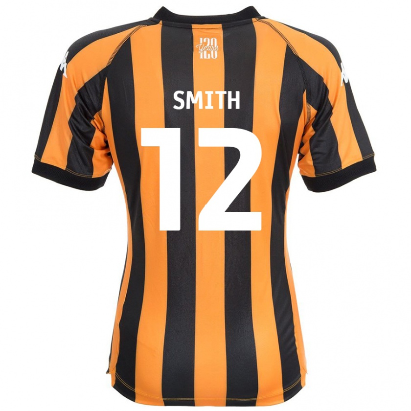 Kandiny Női Emily Smith #12 Fekete Borostyán Hazai Jersey 2024/25 Mez Póló Ing