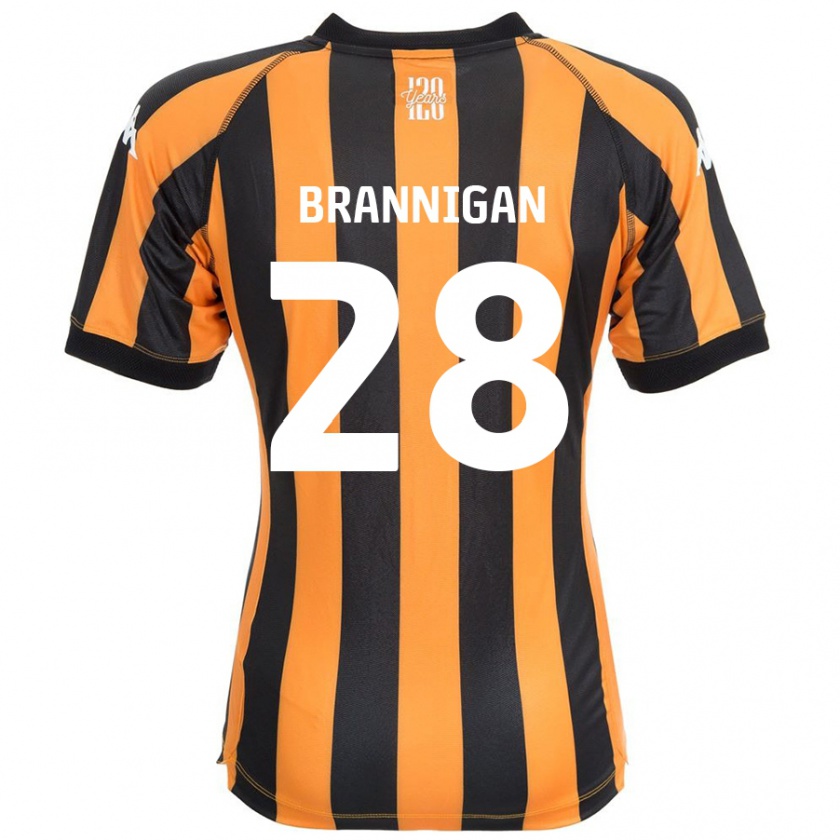 Kandiny Női Aoife Brannigan #28 Fekete Borostyán Hazai Jersey 2024/25 Mez Póló Ing