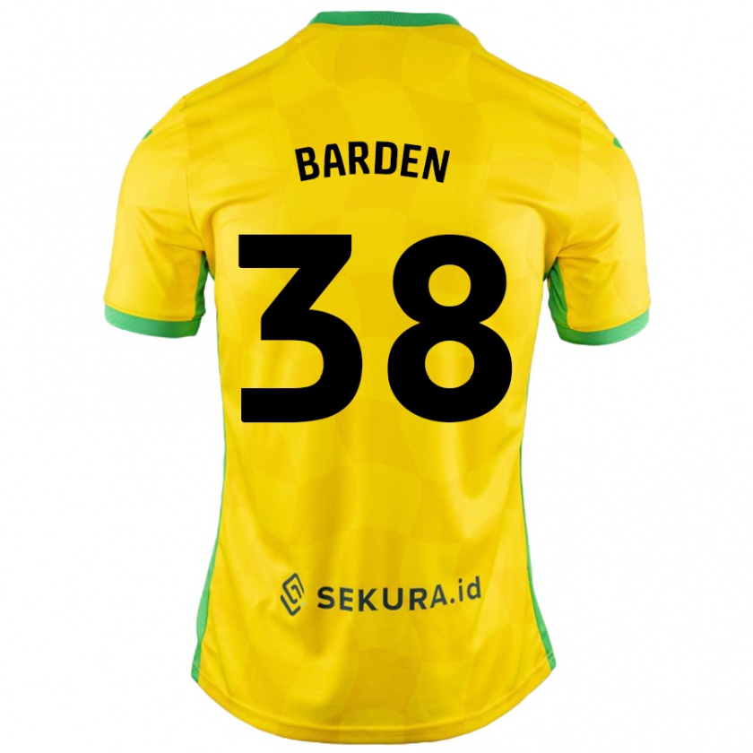 Kandiny Női Daniel Barden #38 Sárga Zöld Hazai Jersey 2024/25 Mez Póló Ing