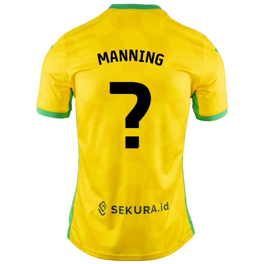 Kandiny Női Adian Manning #0 Sárga Zöld Hazai Jersey 2024/25 Mez Póló Ing