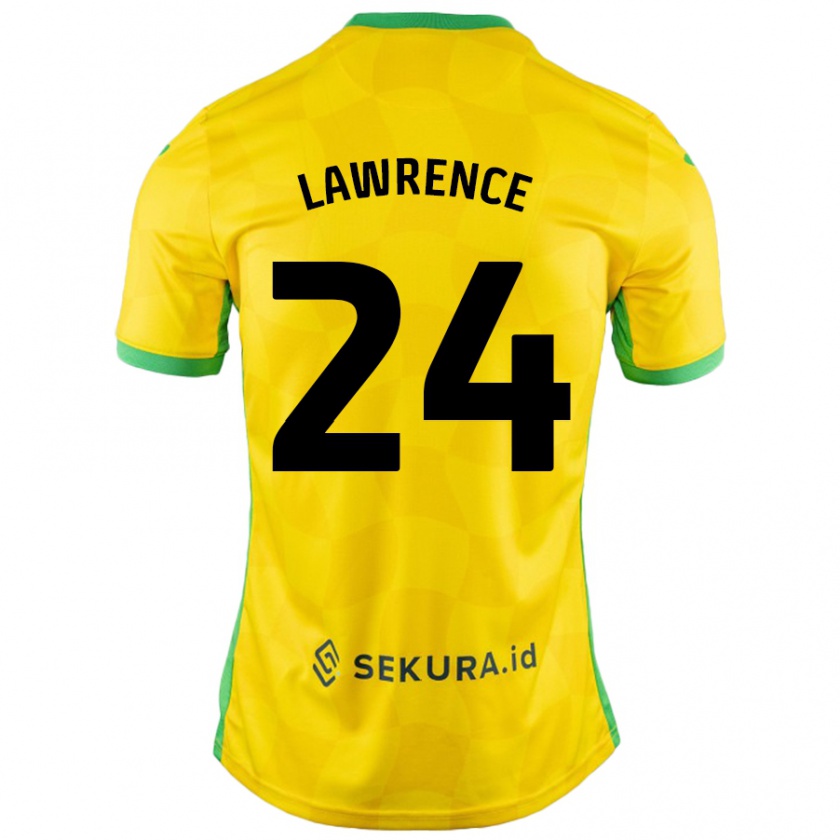 Kandiny Női Rachel Lawrence #24 Sárga Zöld Hazai Jersey 2024/25 Mez Póló Ing