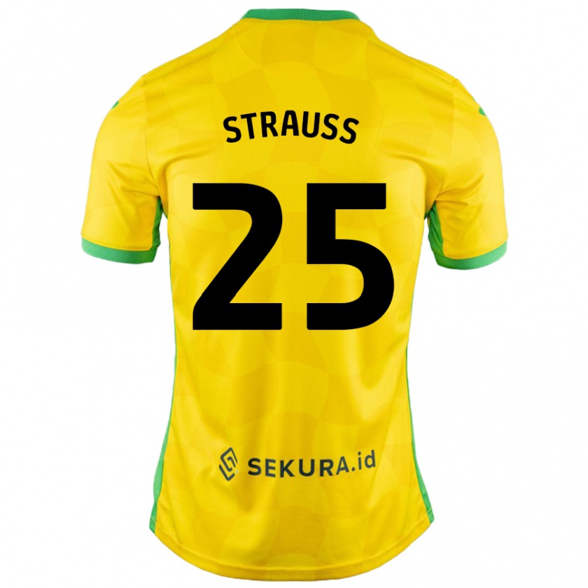 Kandiny Női Hope Strauss #25 Sárga Zöld Hazai Jersey 2024/25 Mez Póló Ing