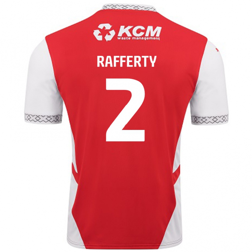 Kandiny Női Joe Rafferty #2 Piros Fehér Hazai Jersey 2024/25 Mez Póló Ing