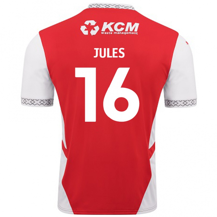 Kandiny Női Zak Jules #16 Piros Fehér Hazai Jersey 2024/25 Mez Póló Ing