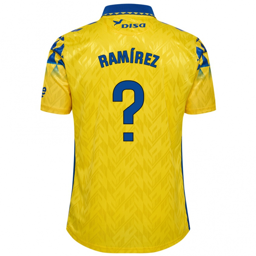 Kandiny Női Daniel Ramírez #0 Sárga Kék Hazai Jersey 2024/25 Mez Póló Ing