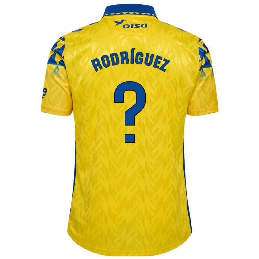 Kandiny Női David Rodríguez #0 Sárga Kék Hazai Jersey 2024/25 Mez Póló Ing