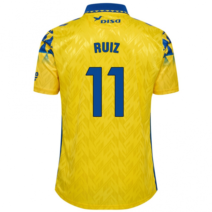 Kandiny Női Sergio Ruiz #11 Sárga Kék Hazai Jersey 2024/25 Mez Póló Ing