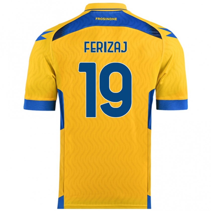 Kandiny Női Justin Ferizaj #19 Sárga Hazai Jersey 2024/25 Mez Póló Ing