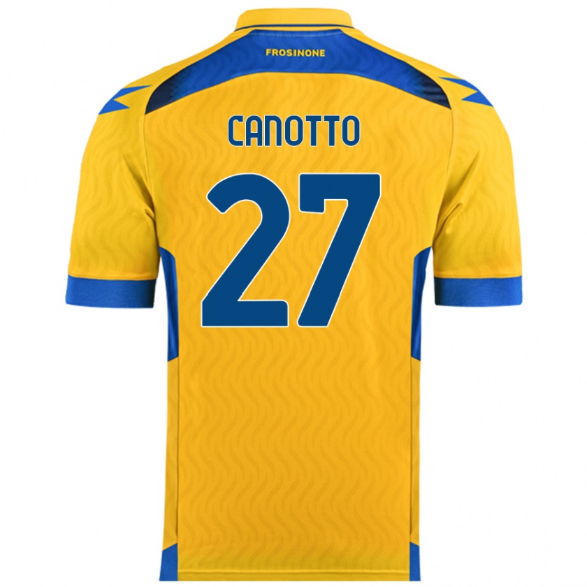 Kandiny Női Luigi Canotto #27 Sárga Hazai Jersey 2024/25 Mez Póló Ing