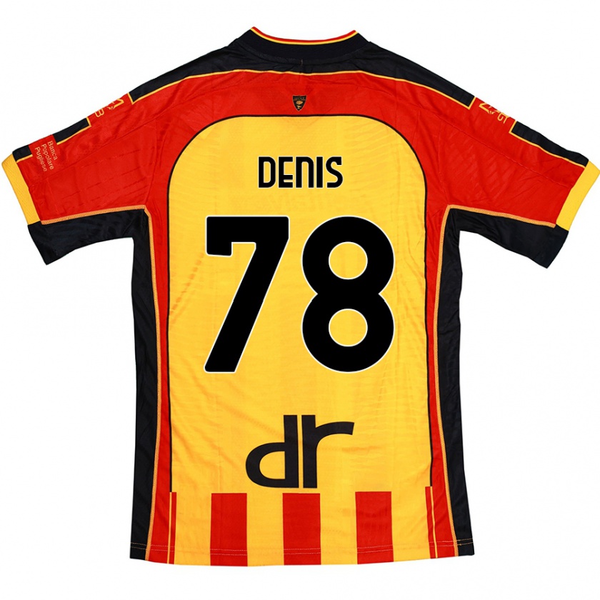 Kandiny Női Max Denis #78 Sárga Piros Hazai Jersey 2024/25 Mez Póló Ing